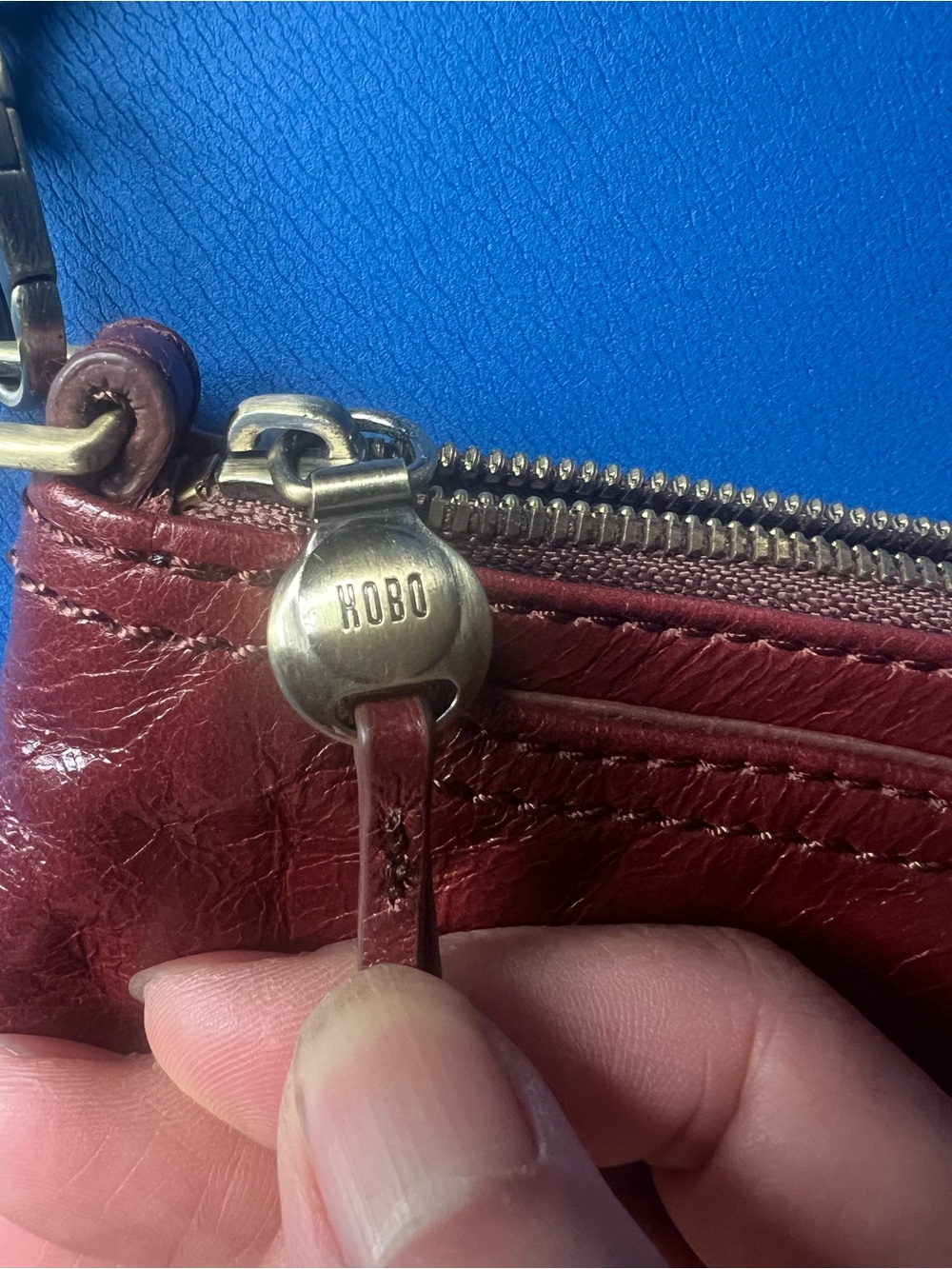 HOBO Red Leather Wristlet Clutch - Picture 10 of 10